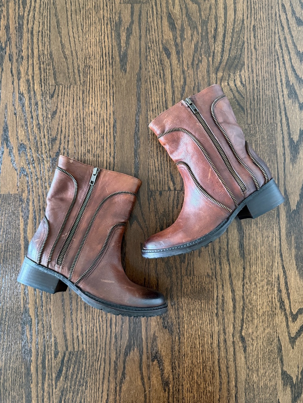 NWOT Adam Tucker Brown Leather Boots